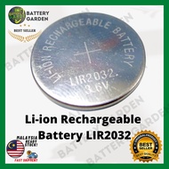 CR2032 Rechargeable Battery LIR2032 3.6V Button Coin Cell Recharge Bateri 40mAh 2032