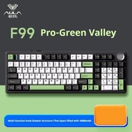 AULA F99Pro คีย์บอร์ดแบบกลไกไร้สาย96% คีย์บอร์ดเล่นเกมปะเก็น RGB แบบถอดเปลี่ยนได้
