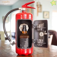 TOPABC Bottle Holder, Portable Metal Liquor Cabinet, Creative Red/Black Fire Extinguisher Storage Sy