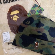 「全新正品」a bathing ape / bape 迷彩 猿人 毛帽 camo