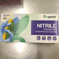 Bergamot nitrile powder free gloves (100gloves) size S