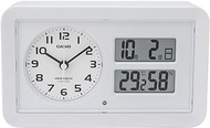 CASIO TTM-170NJ-7JF Alarm Clock, Radio Controlled, White, Analog, Snooze Light, Auto On