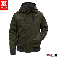 Valir Carlos - Jaket Pria Bomber Hoodie Jaket Pria Parka Zipper