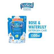 SoSoft Detergen Cair Rose & Waterlily Pouch 1500ml