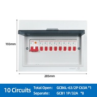 8-Slot Consumer Cabinet Normal Main MCB/RCBO 63A Anti-Shock Electrical Control Anti-Suction