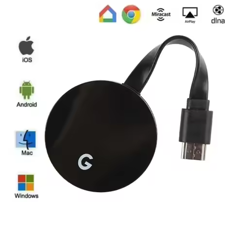 Chromecast Google Wireless WiFi Mirascreen HDMI-Compatible HD Display Dongle Media Streaming Video t