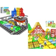 112PCS Magnetic Tiles Road Set & 42PCS Magnetic Tiles