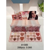 Anyaldy Love Heart 2in1 Eyeshadow & Blusher Palette (9Color eyeshadow 2Color Blusher)