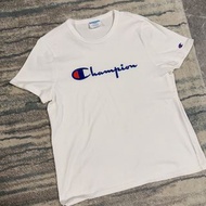 Champion 白色刺繡t shirt 微泛黃