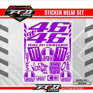 STIKER HELM - CUTTING STIKER VR46 SET UNTUK HELM (PREMIUM+TERMURAH)