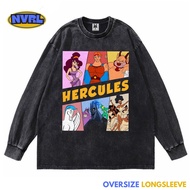 Kaos oversize longsleeve disney hercules classic washed washing vintage tee