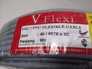 PVC flexible cable 40/0.076 x 3C 100% Pure Copper