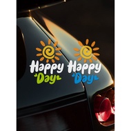Original Sunflower Car Sticker happy day happy day Car Electric Car Sticker Glass Decoration Reflect
