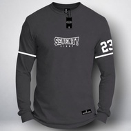 Seventy men's T-shirt EIGHT long-sleeved T-shirt for men and women, premium 24s combed cotton, plast