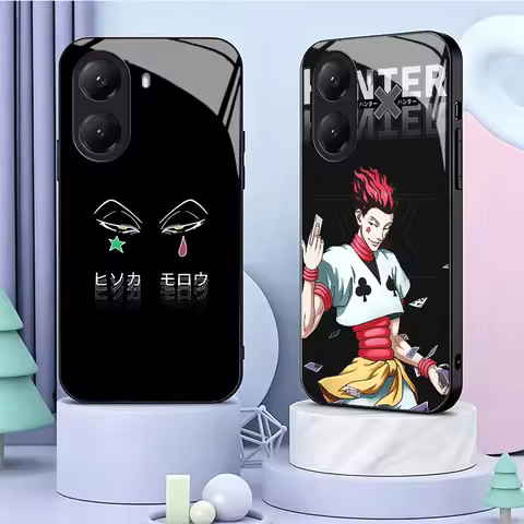 Hunter X-Hunters Hisoka Tempered Glass Phone Case for Xiaomi Poco M7 M8 X7 X8 Pro Max X6 X5 X3 Redmi