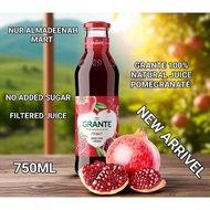GRANTE 100% NATURAL (FILTERED) POMEGRANATE JUICE 750ML