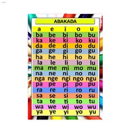 ✤☞Abakada educational laminated chart A4 Unang Hakbang sa Pagbasa