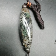 Jadification หินอุกกาบาต Chondrite DZi จี้สร้อยคอลูกปัด TH