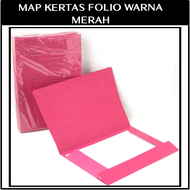20 Pcs Map Kertas Folio Merah