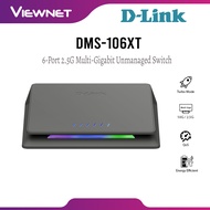 D-Link DMS-106XT 6-Port 2.5G + 10G Multi-Gigabit Unmanaged Switch | 10GbE Uplink | Gaming NAS High S