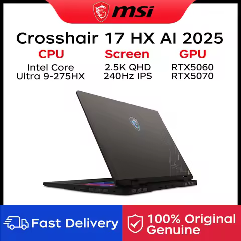 2025 MSI Crosshair 17 HX AI Gaming Laptop 17 Inch QHD 2.5K 240Hz IPS Screen Notebook Intel Ultra 9-2
