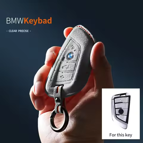 Car Accessories Key Case Cover Keychain For BMW 1/3/5/7 Series X1/X2/X3/X5/X6 Alcan tara Suede Remot