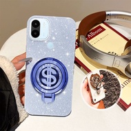 YBD Phone Case For Redmi A1 A2 plus A1+ A2+ Xiaomi Poco C50 C51 Rotating USD Bracket Glitter Hard Sh