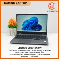 LENOVO LOQ 15ARP9 AMD RYZEN 7 7435HS 16GB DDR5 RAM 512GB NVME SSD RTX-4050 USED LAPTOP NOTEBOOK