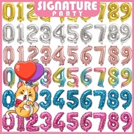 16 inch Number 0-9 Foil Ballon Gold / Silver / Rose Gold Party Decoration Set 16inch Ballons Birthda