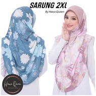 Tudung Sarung Labuh Corak Berdagu XXL 2XL  XL Printed Premium Harga Borong Mosscrepe Khimar Instant 