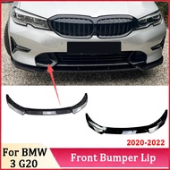 Glossy Black And Carbon Look Car Diffuser Spoiler Bumper Deflector Front Bumper Splitter Lip For BMW