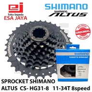 Shimano CS-HG31-8 8 Speed 11-34T Altus Hyperglide Cassette Original Sprocket