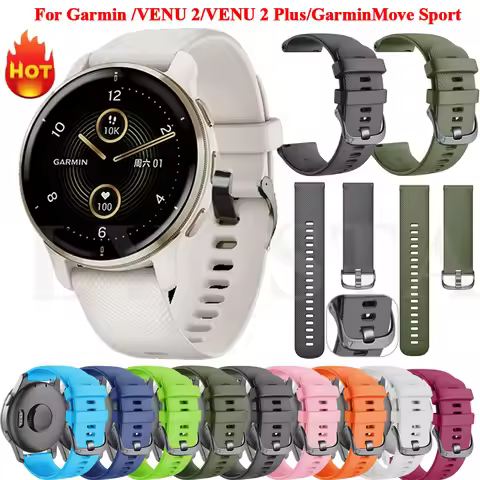 20 22mmStrap For Garmin Venu2/Venu 2 Plus Wristband For GarminMove Sport Forerunner245 645 Vivoactiv