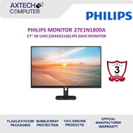 Philips 27E1N1800A/69 27" 4K UHD 60Hz IPS Monitor ( Speaker, HDMI, DP, 3 Yrs Warranty )