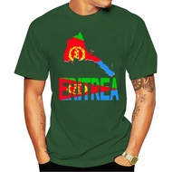 2021 Fashion Cotton T-shirt Funny men novelty women Eritrea map Eritrean flag Africa