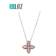 [ Free Necklace ] LITZ 18K White Gold  Pendant OM-OCX1046F <2.93g+/->