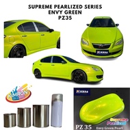 Aikka Paint PZ35 Envy Green Pearl, Supreme Pearlized Series Car Paint Cat Kereta Bancuh Warna Hijau