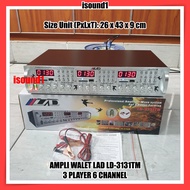 AMPLIFIER WALET LAD LD 3131TM AMPLI WALET 3 PLAYER 6 CHANNEL ORIGINAL