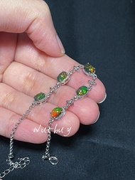🌈彩光❤️紅光💚綠光🧡橙光💐澳寶蛋白石歐泊Opal橢圓形手鏈 (象徵彩虹，帶給擁有者美好的未來)
