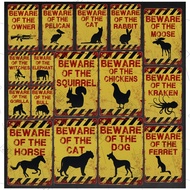 Beware Of The Dog Cat Vintage Plaque Plates Bar Tin Sign Wall Decor Medal Farm Warning Sign Painting