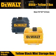 One Set  DEWALT Yellow Black Mini Storage Box Authentic Original Drill Bit Box Stackable Hard Shell 