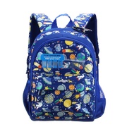 ออสเตรเลีย Smiggle Original กระเป๋านักเรียนเด็กกระเป๋าสะพายหลัง Navy Blue Planet ใส่การ์ดชื่อกระเป๋าเด็ก3-6ปี14นิ้ว