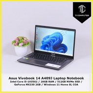 Asus Vivobook 14 A409J Intel Core i5-1035G1 20GB DDR4 RAM 512GB SSD MX330 2GB Graphic Laptop Refurbished Notebook