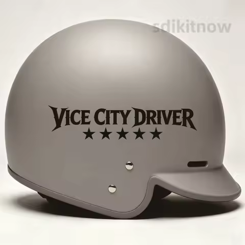 Vice City Driver 5 Stars For GTA 5 6 Helmet Sticker Waterproof Vinyl Motorbike Decal Decor for Honda