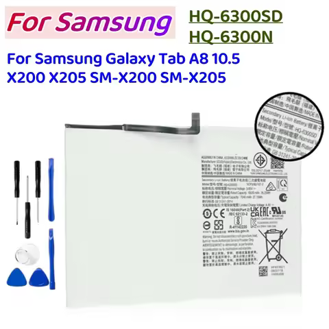 New Replacement Battery HQ-6300NA HQ-6300SD For Samsung Galaxy Tab8 10.5 X200 X205 Tablet Batteries 