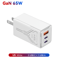 【 50% off voucher】Kuulaa 65W GaN Fast Charging Wall Charger 3-Port Compact and Foldable Fast Charger