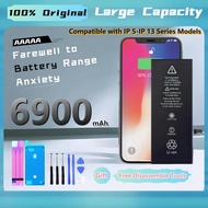 Original High Capacity Battery For IP 5 6 S 7 8 Plus SE X Xr Xs Max 11 12 13mini Pro Max full range 
