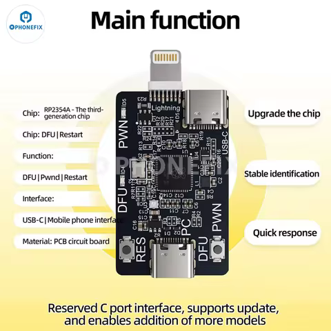 RP2354A Third Generation Chip Pico DFU Engineering Board Plug and Play One Click Auto DFU Mode for i