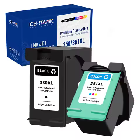 Icehtank 350XL 351XL Compatible For HP 350 351 Ink Cartridge For HP Photosmart C4380 4480 4580 4270 