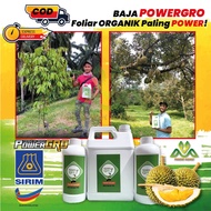PowerGro Microb PG 4 Litre -Baja Foliar Semburan 100% Organik - utk cepat besar, buah, bunga, sayur, durian &amp; anak pokok